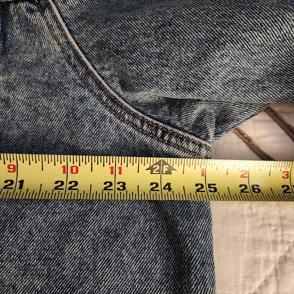 Baccini Blue Denim Jacket with Floral Embroidery, Sz 20 - Picture 5 of 11